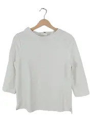 Vorschaubild 1 von Damen Pullover 3/4-Arm Weiß Gr. 40;L Rippstrick Basic