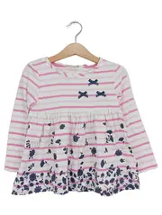 Vorschaubild 1 von KIDS AND FRIENDS Mädchen Freizeitkleid Gr. 98/104 Mehrfarbig Gestreift Blumen