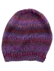 Vorschaubild 1 von Damen Strickmütze Beanie Mütze Lila Meliert Polyacryl