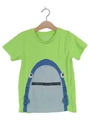 Vorschaubild 1 von Kinder T-Shirt Hai Tiermotiv Grün Kurzarm Gr. 80 Baumwolle