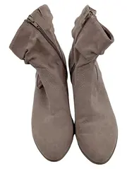Vorschaubild 2 von Damen Stiefelette Gr. 40 Beige Wildleder-Optik Slouch Absatz