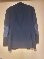Vorschaubild 2 von Sakko Herren Gr. 48 Blau Klassisch Business Ellbogenpatches