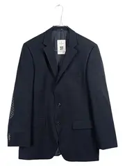 Vorschaubild 1 von Sakko Herren Gr. 48 Blau Klassisch Business Ellbogenpatches