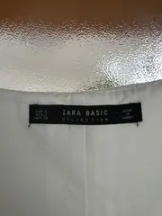 Vorschaubild 5 von Basic Damen Jumpsuit Kurz Weiß Gr. S Reißverschluss V-Ausschnitt
