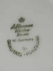 Vorschaubild 2 von Bavaria Untertasse Porzellan Weiß Grüner Rand W. Germany