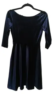 Vorschaubild 1 von EDC Damen Etuikleid Samt Marineblau Gr. 34 Elegant