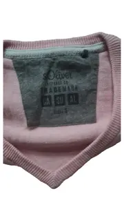 Vorschaubild 2 von Herren Pullover V-Ausschnitt Rosa Gr. S Baumwolle Basic