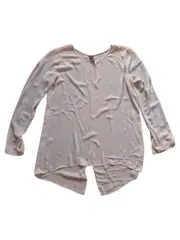 Vorschaubild 1 von Premium Damen Bluse Rosa Gr. 38 M Langarm Cut-Out