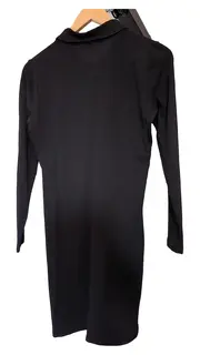 Vorschaubild 3 von Damen Poloshirt Kleid Schwarz Langarm Gr. S
