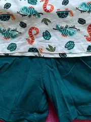 Vorschaubild 4 von Baby Twin Set Kurzarm T-Shirt Shorts Gr. 74 Baumwolle