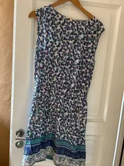 Vorschaubild 3 von Sommerkleid Damen Gr. 36 S Mehrfarbig Blumenmuster Viskose