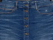 Vorschaubild 4 von Damen Jeansrock Gr. 36/S Blau Casual Knopfleiste