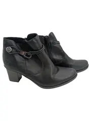 Vorschaubild 1 von Damen Stiefeletten Schwarz Gr. 39 Absatz 6cm Ankle Boots