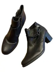 Vorschaubild 2 von Damen Stiefeletten Schwarz Gr. 39 Absatz 6cm Ankle Boots