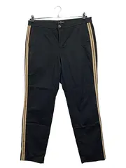 Vorschaubild 1 von Damen Hose Gr. 44 Schwarz Seitenstreifen Baumwolle