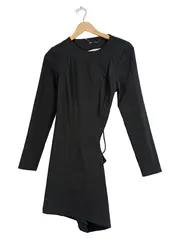 Vorschaubild 1 von Damen Cocktailkleid Schwarz Cut-Out Langarm Gr. M 38