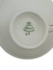 Vorschaubild 4 von Tasse Untertasse Porzellan Weiß Gold Blumen Bavaria
