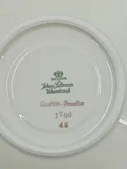 Vorschaubild 5 von Tasse Untertasse Porzellan Weiß Gold Blumen Bavaria