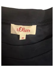 Vorschaubild 3 von Damen Jerseykleid Stufenkleid Gr. 40 Blau Kurzarm Casual