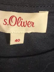 Vorschaubild 5 von Damen Jerseykleid Stufenkleid Gr. 40 Blau Kurzarm Casual