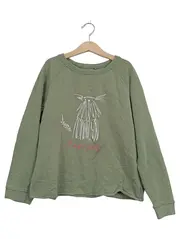 Vorschaubild 1 von Kinder Pullover Sweatshirt Gr. 146 Grün Katze Pawsome