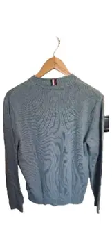Vorschaubild 3 von Pullover Herren Gr. L Türkis Organic Cotton Strickpullover