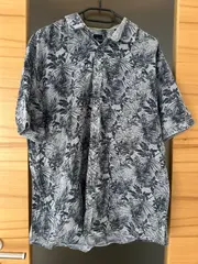 Vorschaubild 2 von Freizeithemd Herren Gr. 52 XL Blau Blumenmuster Kurzarm Casual