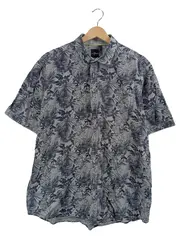 Vorschaubild 1 von Freizeithemd Herren Gr. 52 XL Blau Blumenmuster Kurzarm Casual