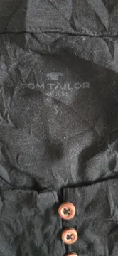 Vorschaubild 2 von Damen Top Ärmellos Schwarz Zierknöpfe Basic Shirt Gr. 36 S