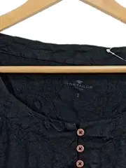 Vorschaubild 3 von Damen Top Ärmellos Schwarz Zierknöpfe Basic Shirt Gr. 36 S