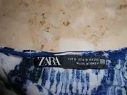 Vorschaubild 6 von Wickelkleid Damen Gr. S Blau Weiß Boho Rüschen Langarm