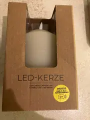 Vorschaubild 2 von LED Kerze Weiß Echtwachs mit Fernbedienung 7,5x10cm Batterie