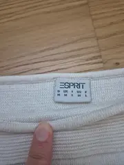 Vorschaubild 5 von Damen Pullover Gr. M Beige Baumwolle U-Boot Ausschnitt