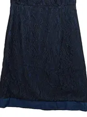 Vorschaubild 3 von Etuikleid Damen Gr. 36 Blau Spitze Elegant Festlich Midikleid