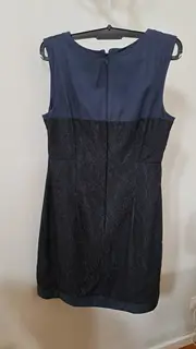 Vorschaubild 2 von Etuikleid Damen Gr. 36 Blau Spitze Elegant Festlich Midikleid