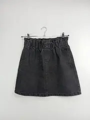 Vorschaubild 2 von Damen Jeansrock Schwarz Gr. 38/M Casual Paperbag-Bund