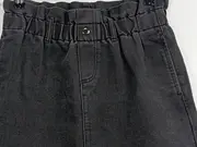 Vorschaubild 3 von Damen Jeansrock Schwarz Gr. 38/M Casual Paperbag-Bund