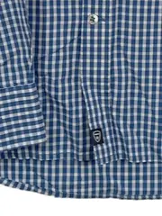 Vorschaubild 2 von Herren Business Hemd kariert Blau Gr. 41 Langarm Slim Fit