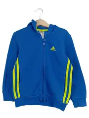 Vorschaubild 1 von Kinder Trainingsjacke Kapuze Logo Print Blau Gr. 116 Sport