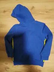 Vorschaubild 3 von Kinder Trainingsjacke Kapuze Logo Print Blau Gr. 116 Sport