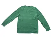 Vorschaubild 3 von Pullover Herren V-Ausschnitt Gr. M Grün Baumwolle Langarm Strick Basic