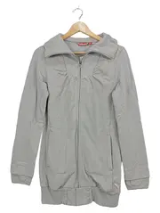 Vorschaubild 1 von Damen Trainingsjacke Sweatjacke Grau Gr. L Baumwolle Sportjacke