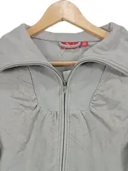 Vorschaubild 2 von Damen Trainingsjacke Sweatjacke Grau Gr. L Baumwolle Sportjacke