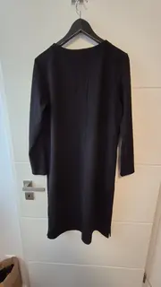 Vorschaubild 2 von Businesskleid Damen Langarm Struktur Schwarz Gr. 40 L