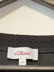 Vorschaubild 5 von Businesskleid Damen Langarm Struktur Schwarz Gr. 40 L