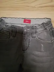 Vorschaubild 2 von Destroyed Jeans Mädchen Gr. 128 Grau Stretch Casual