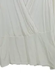 Vorschaubild 4 von Damen Wickelshirt Langarmshirt Weiß Gr. L Elegant Viskose