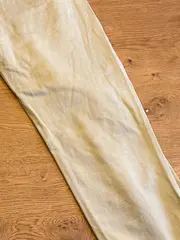 Vorschaubild 4 von Damen Stoffhose Paperbag High Waist Gr. 38 Khaki Grün Baumwolle