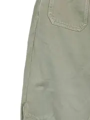 Vorschaubild 2 von Damen Stoffhose Paperbag High Waist Gr. 38 Khaki Grün Baumwolle