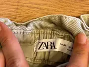 Vorschaubild 6 von Damen Stoffhose Paperbag High Waist Gr. 38 Khaki Grün Baumwolle